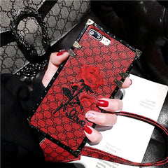 3D Rose Embroidered iPhone Cases Compatible with Apple
