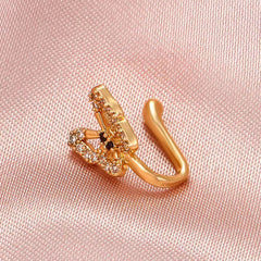 U-Shaped Butterfly Nose Ring